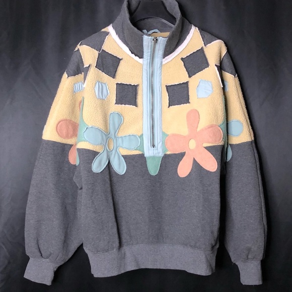 Free People x We The Free Flower Power Pullover Half-Zip Sweatshirt $248 - Picture 6 of 8